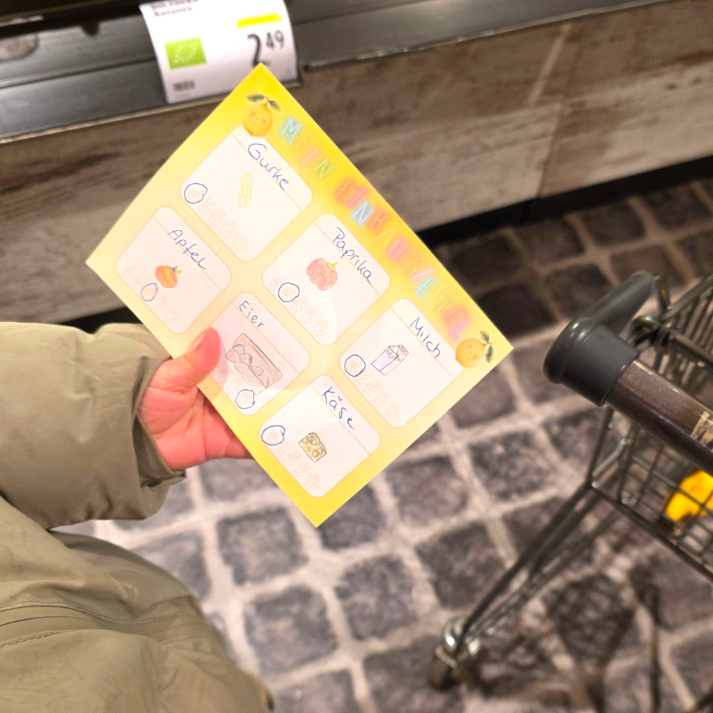 Kinder-Einkaufszettel | Zitrone