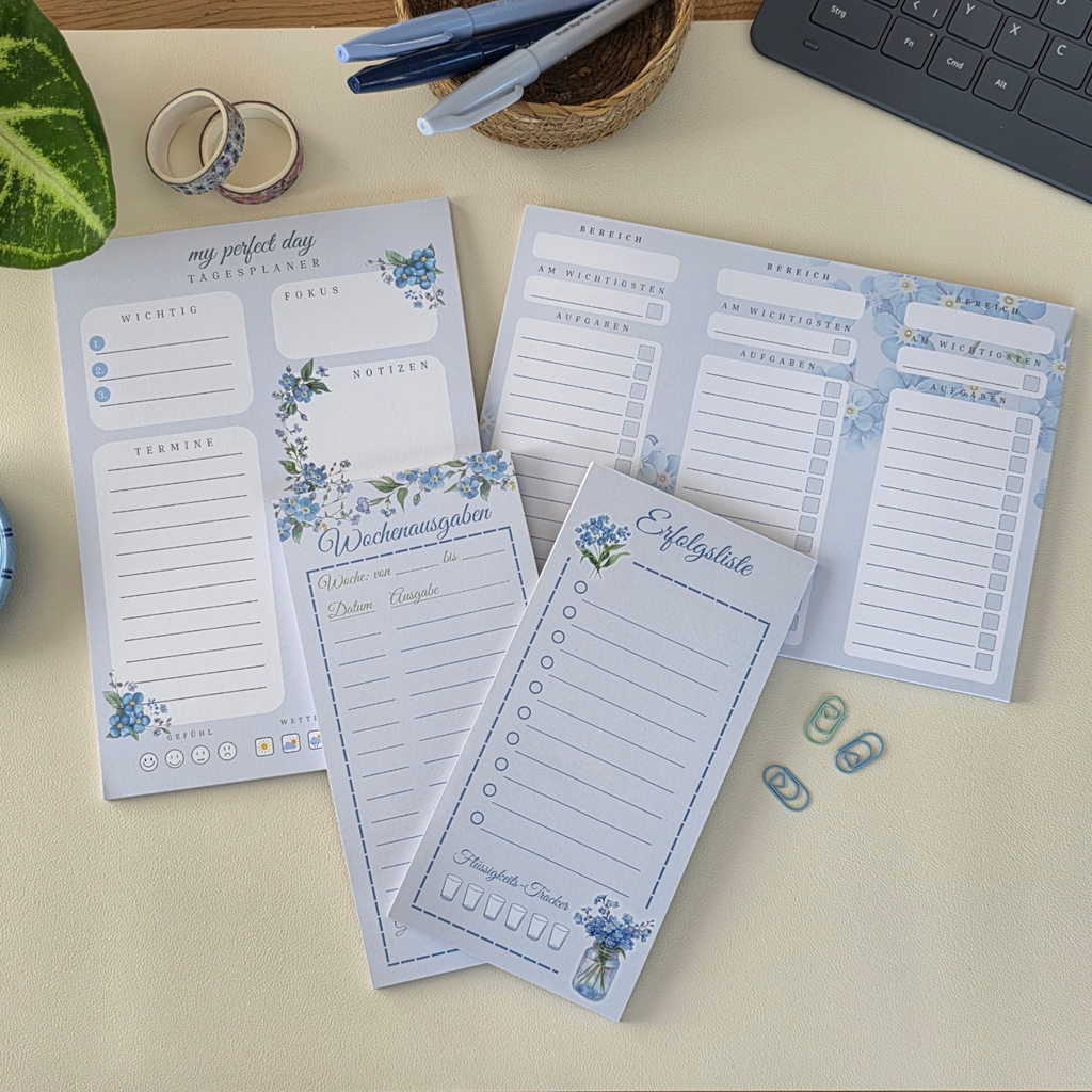 Wochenausgabentracker BlueFlower-Kollektion