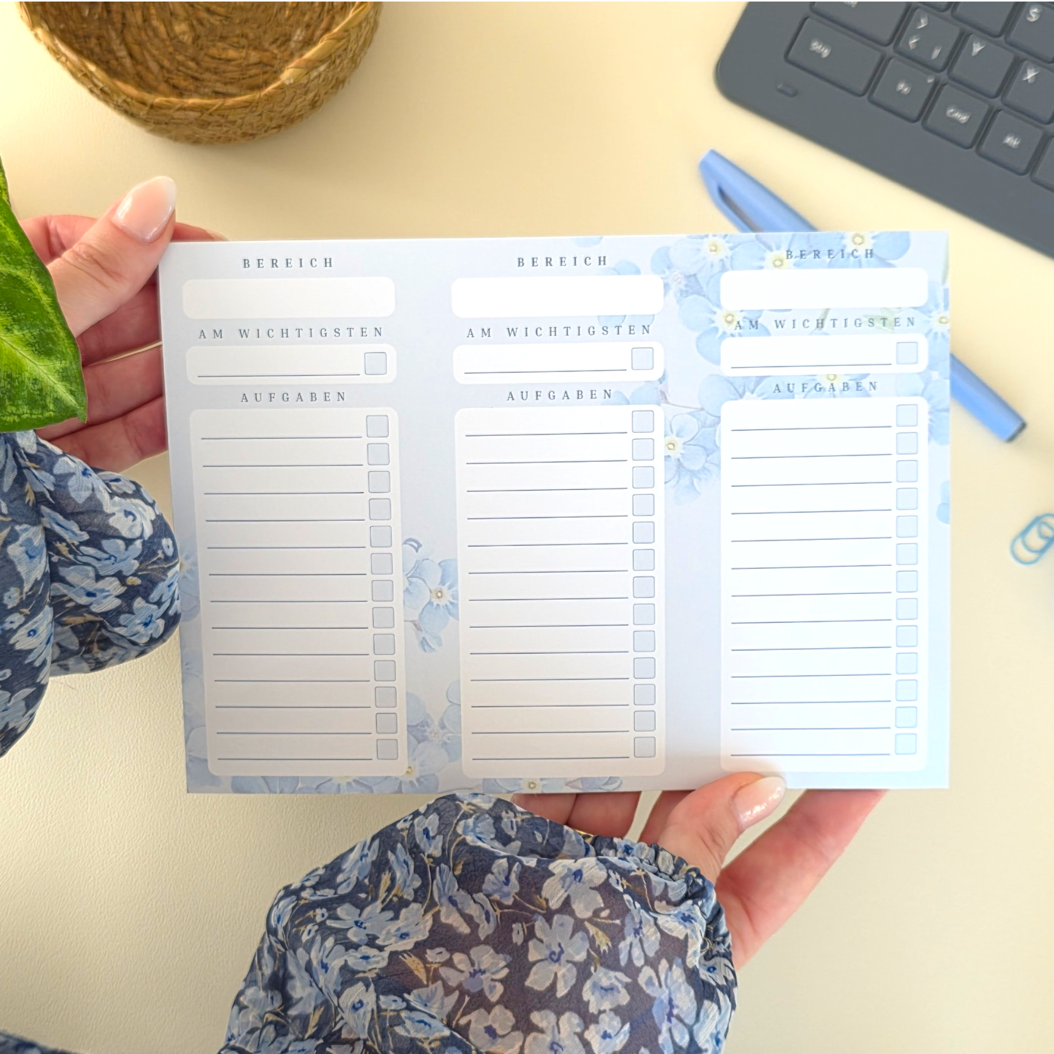MoreFocus To-Do-Liste | BlueFlower-Kollektion